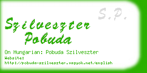 szilveszter pobuda business card